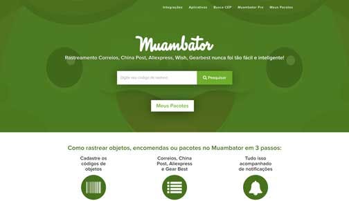 Screenshot of Muambator's website